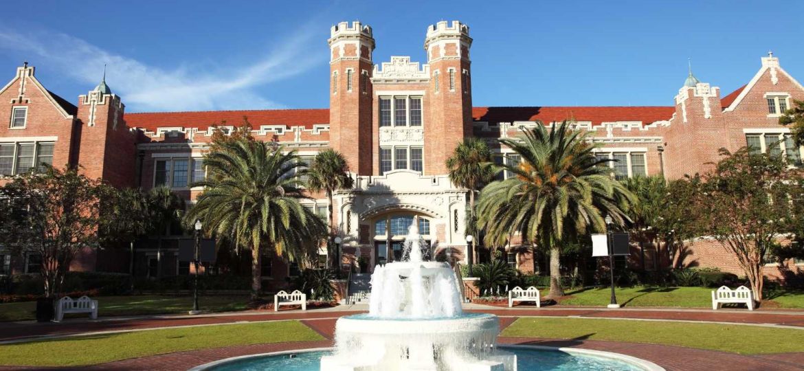 ASU building and waterfall