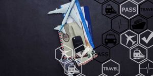 Flight ticket and boarding pass