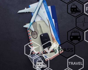 Flight ticket and boarding pass