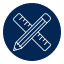 Pencil and ruler icon
