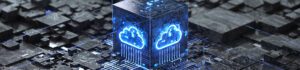 Cloud computing and network security concept, 3d rendering,conce